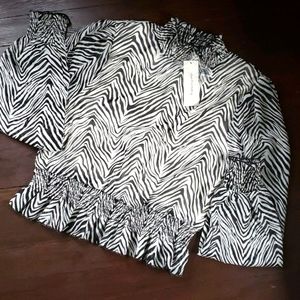 NEW Zebra Print Blouse by mi ami